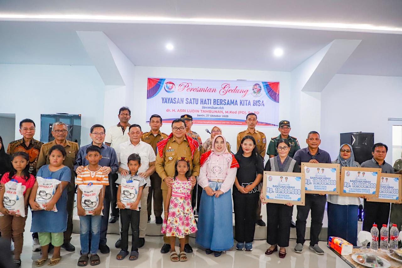 Resmikan Gedung Yayasan Satu Hati