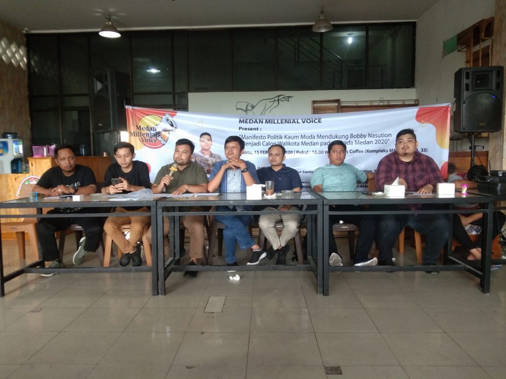 Medan Millenial Voice Deklarasi Dukung Bobby Nasution pada Pilkada 2020