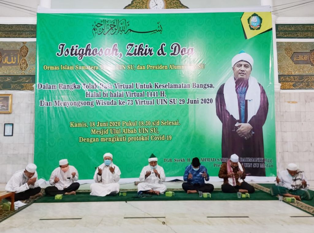 TGB, Presiden Alumni UINSU Pimpin Istighosah dan Doa Tolak Bala Virtual