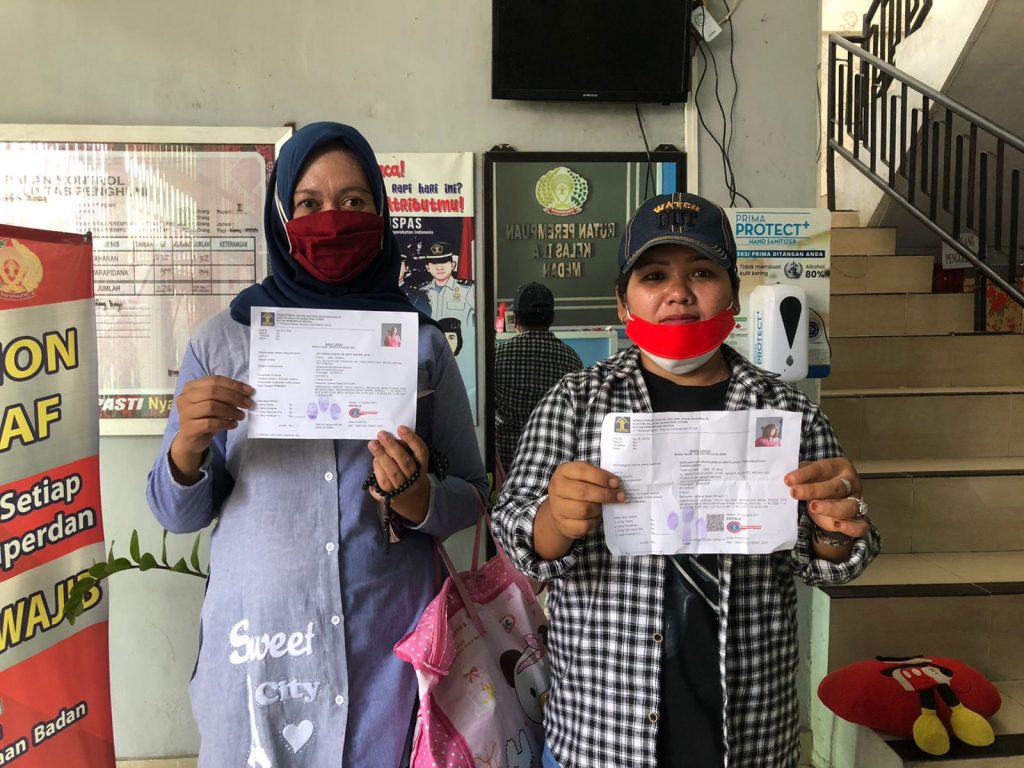Dua Warga Binaan Rutan Perempuan Medan “Merdeka” pada HUT ke 76 RI