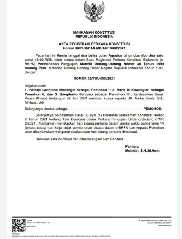 Surat MK