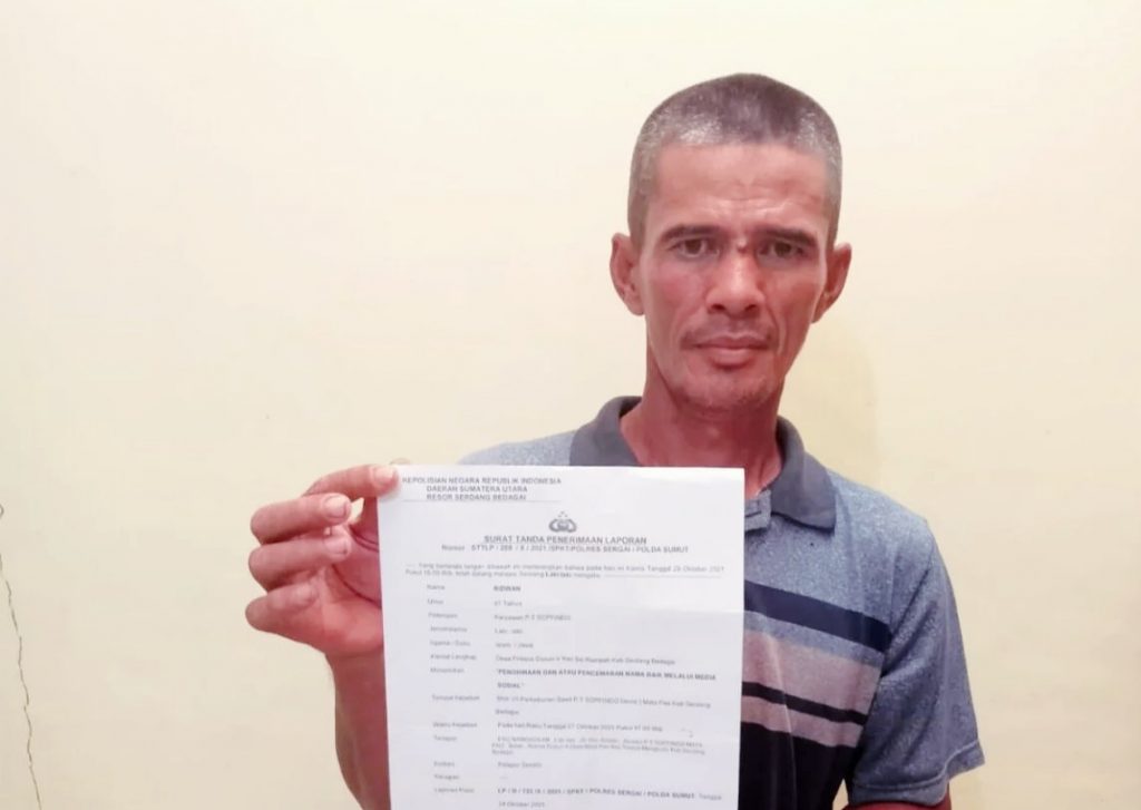 Diduga Langgar UU ITE, Oknum Asisten PT Socfindo Matapao Dilaporkan ke Polisi