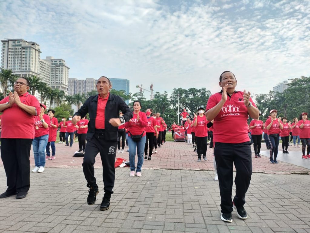 Senam Sicita PDIP Sumut di Medan, Gubsu-Wali Kota Hadir