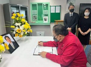 Sampaikan Belasungkawa Wafatnya Shinzo Abe, Baskami Ginting Sambangi Konjen Jepang
