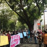Persaudaran Pemuda Islam Sumatera Utara menggelar aksi unjuk rasa di depan kantor DPRD Sumut meminta agar kasus suap dan gratifikasi di kampus di Sumut dibersihkan, Selasa (30/8).
