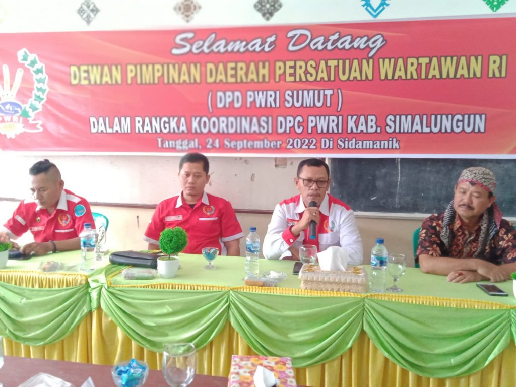 Hadiri Rapat Koordinasi DPC PWRI Simalungun, Ketua PWRI Sumut Berpesan Jaga Marwah Organisasi