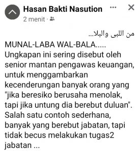 “Jabatan Mau, Resiko Tak Mau”