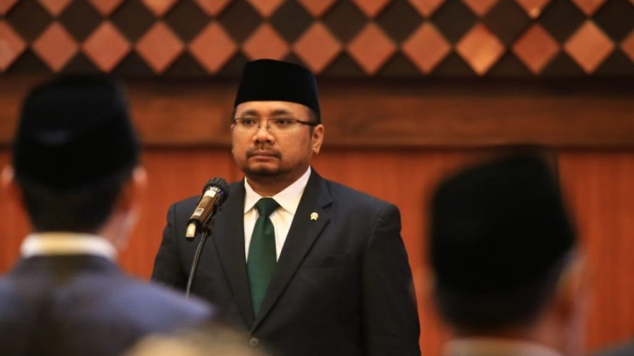 Lantik 32 Pejabat Eselon II, Ini Pesan Menag Yaqut