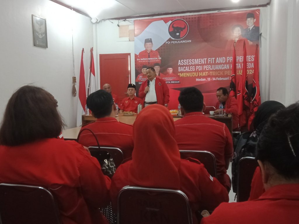 Banteng Medan mengebrak! Rapidin Apresiasi Fit and Profer Test Bacaleg DPC Medan