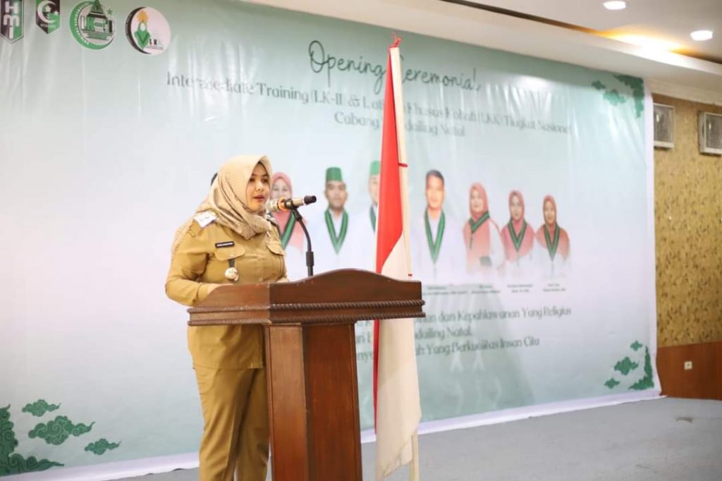 Wabup Atika Buka Acara LK II dan LKK Tingkat Nasional HMI Madina
