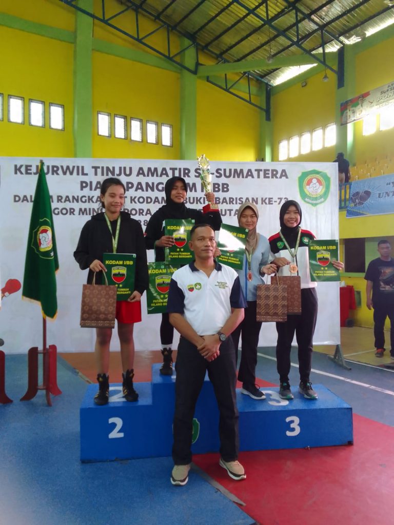 Nona Beby Cantika Sumbang Medali Emas, Pertina Sumut Juara Umum Kejurwil Piala Pangdam I/BB