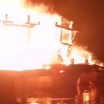 Kapal penangkap ikan terbakar