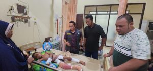 Putra Mahkota Bantu Anak Korban Luka Bakar di RS Permata Madina