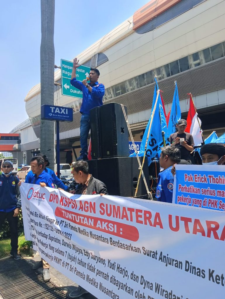 DPD KSPSI AGN Sumut Geruduk Holding PTPN III di Jakarta