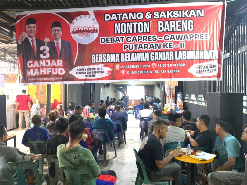 SQUAD Ganjar Labuhanbatu Gelar Nobar Debat Cawapres