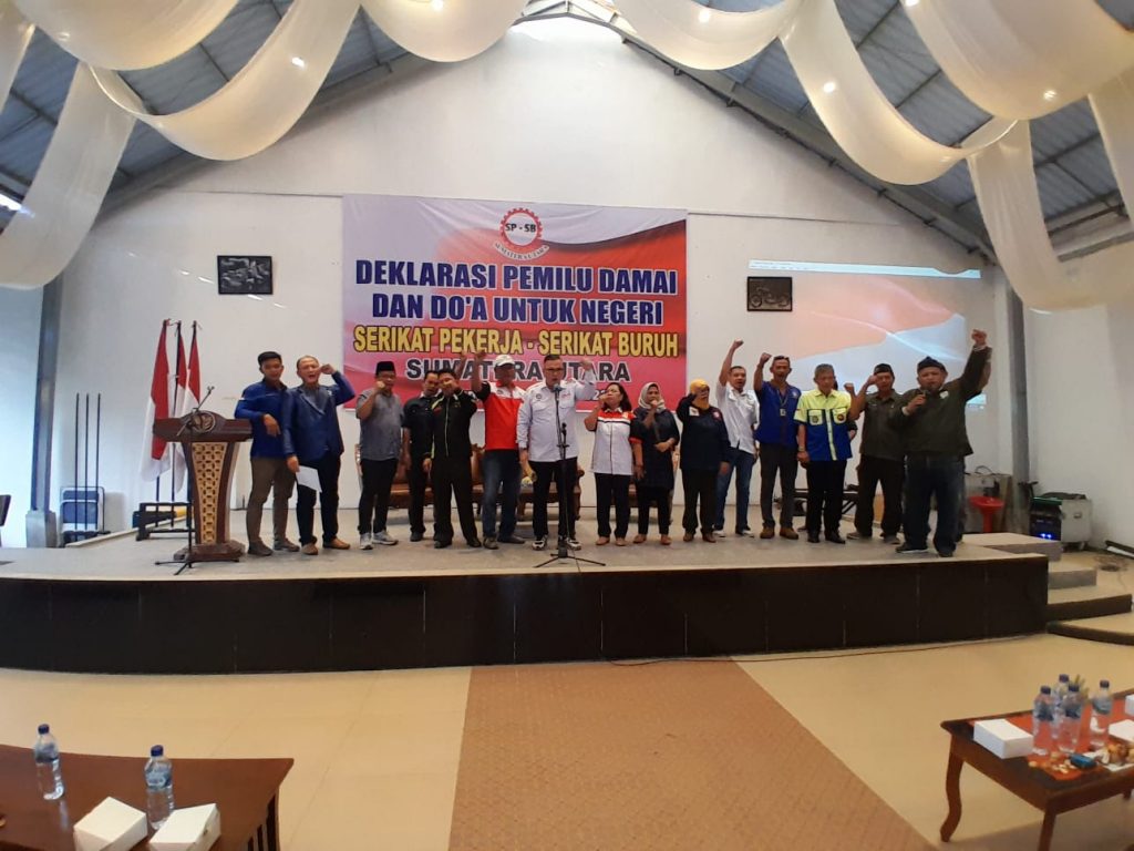 Serikat Pekerja/Serikat Buruh di Sumut Deklarasi Pemilu Damai