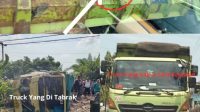 Polisi Buru Supir Truk Yang Kabur Setelah Menabrak Truk Hingga Terguling dan Menimpa Dua Sepeda Motor