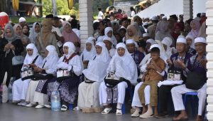 Sekda Madina Sambut 58 Jamaah Haji Kloter 21 di Masjid Agung Nur Ala Nur