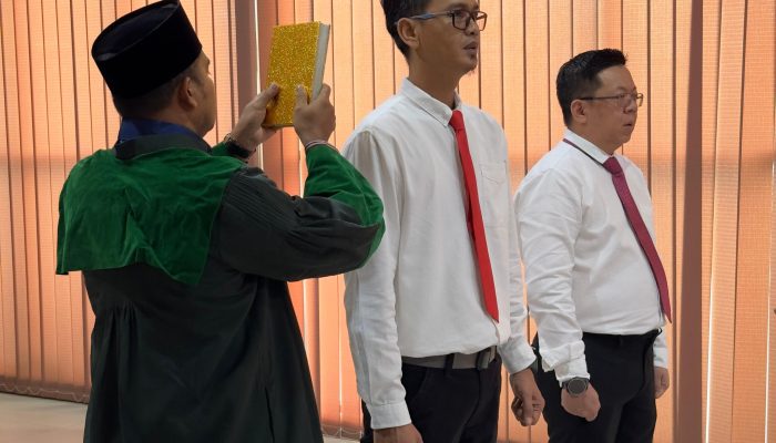 Kakanwil BPN Sumatera Utara Lantik 2 Penilai Pertanahan, Tekankan Junjung Tinggi Kepatuhan Hukum dan Profesionalisme