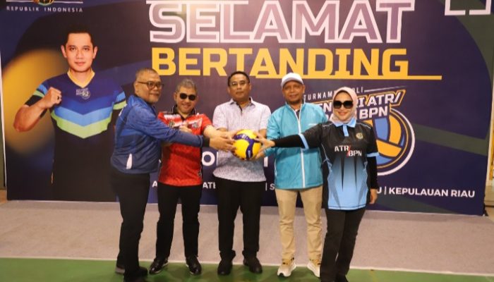 Tim Voli Kanwil BPN Sumut Ikuti Turnamen Voli BPN Cup 2024 di Regional Batam