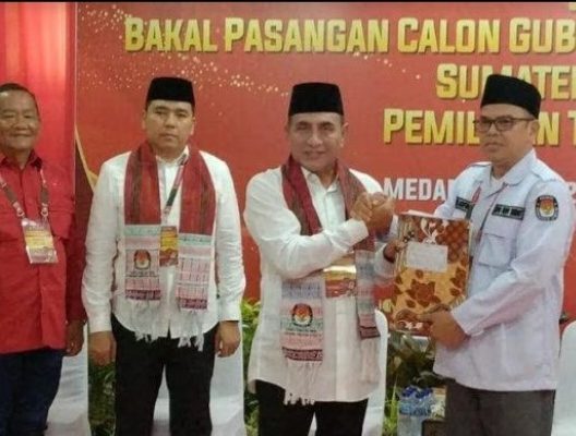 Edy Rahmayadi dan Hasan Basri Sagala Resmi Mendaftar sebagai Pasangan Calon Gubernur Sumut di Hari Terakhir