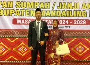 Kepala Sekretariat PKB Sumut Muslim Pulungan Dilantik sebagai Anggota DPRD Madina Periode 2024 – 2029