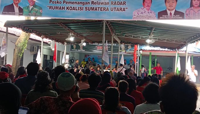 Ratusan Massa Hadiri Peresmian Posko Pemenangan Relawan RADAR