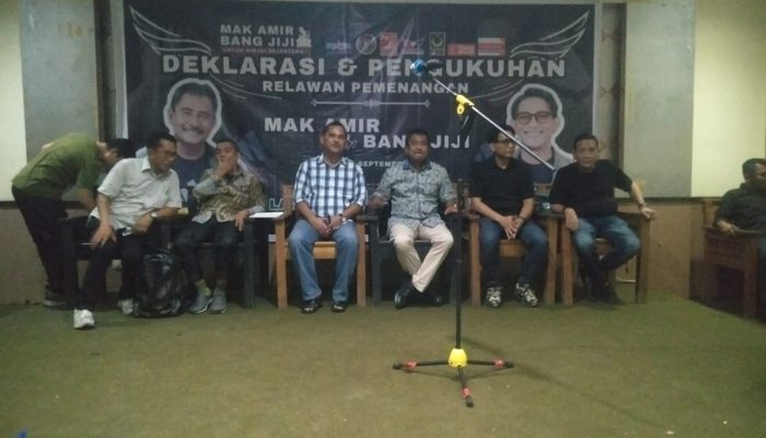 Ribuan Relawan Padati Deklarasi Tim Pemenangan Amir-Jiji