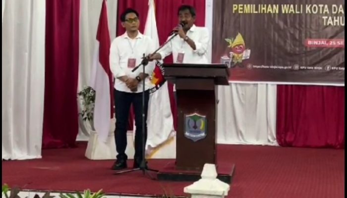 Amir Hamzah Paparkan Prestasi Saat Menjabat pada Deklarasi Pemilu Damai Bersama KPU Binjai