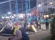 Pengunjung dari Medan Puji Fasilitas Taman Balita di Lapangan Merdeka Kota Binjai