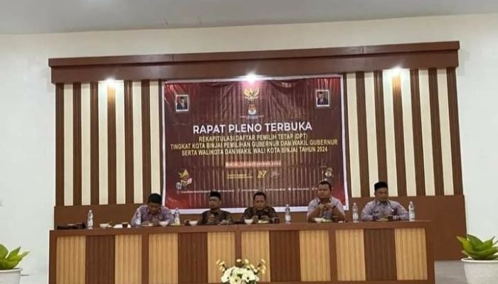 Pemko Binjai Hadiri Rapat Pleno Rekapitulasi DPT Pilkada 2024