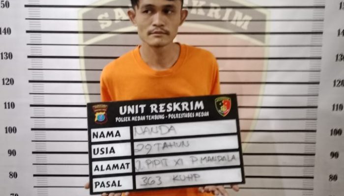 Residivis Bongkar Rumah di Wilkum Polsek Medan Tembung Kena Tindakan Tegas