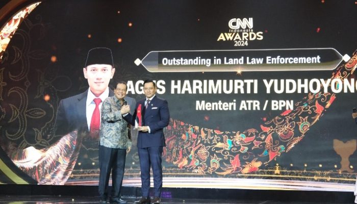 Selamatkan Potensi Kerugian Rp5,71 Triliun, Menteri AHY Raih Penghargaan Outstanding in Land Law Enforcement