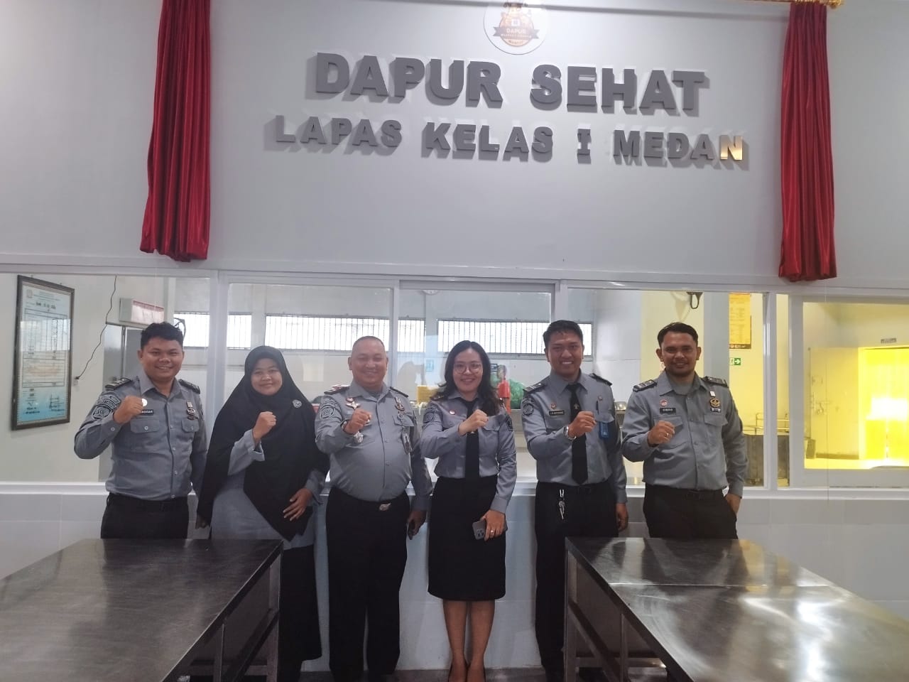 Lapas Medan saat menjamu LPKA ketika mengunjungi Dapur Sehat