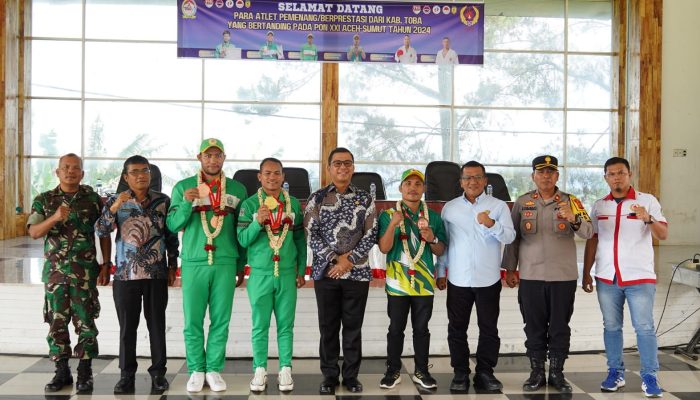 Pjs Bupati Toba Sambut Atlet Peraih Medali PON XXI Aceh-Sumut 2024
