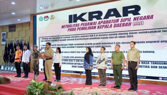 Pj Gubernur Agus Fatoni Pimpin Deklarasi Netralitas ASN Se Sumut