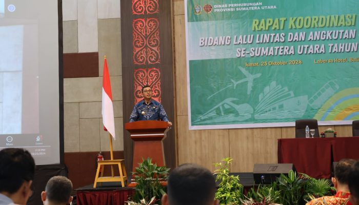 Rakor LLAJ se-Sumut, Pjs Bupati Toba Sebut Retribusi Pengendalian Lalu Lintas Peluang Besar untuk PAD