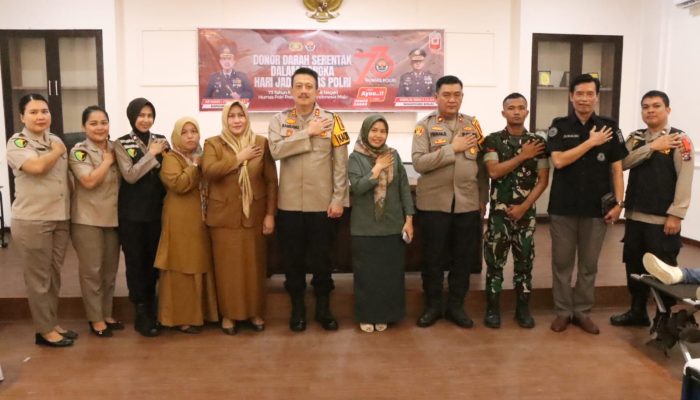Sambut Hari Jadi Humas Polri Ke-73, Polres Binjai Gelar Donor Darah Serentak