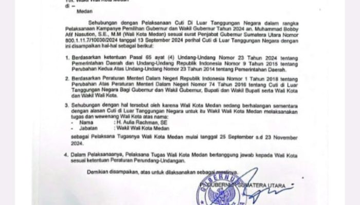 Blok Sumut Ungkap SK Aulia Rahman Sebagai Pj. Walikota Medan Tidak Diteken Pejabat Kemendagri