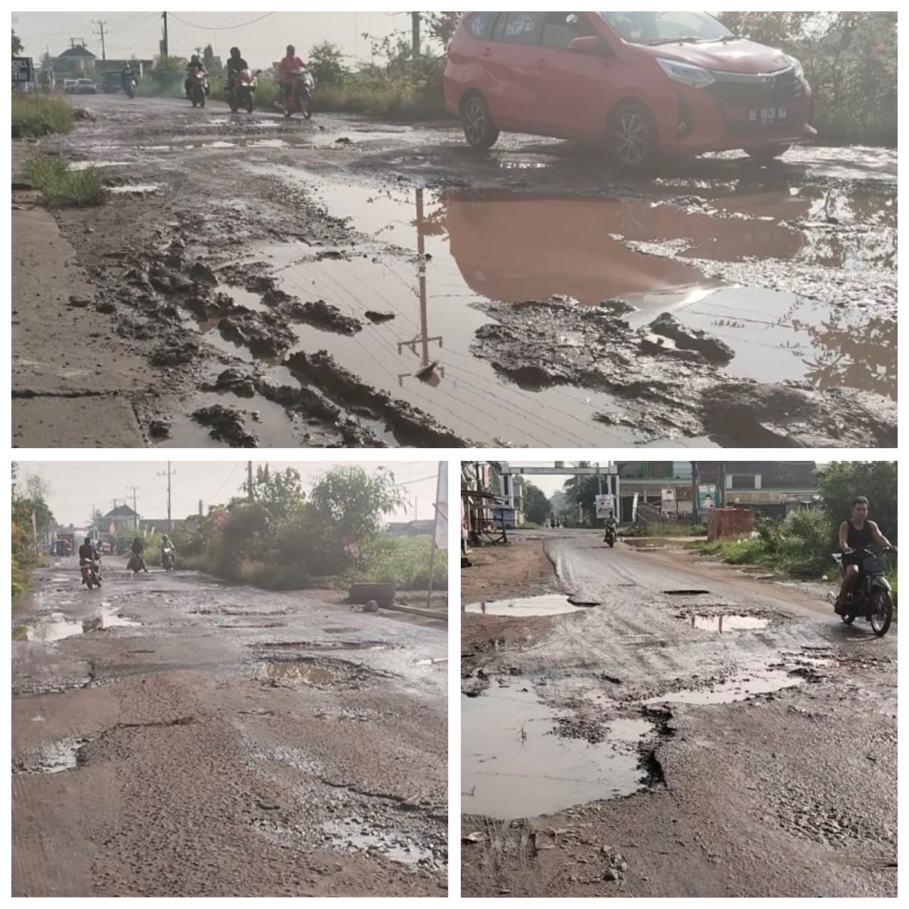 Jalan Rusak di Tulang Bawang