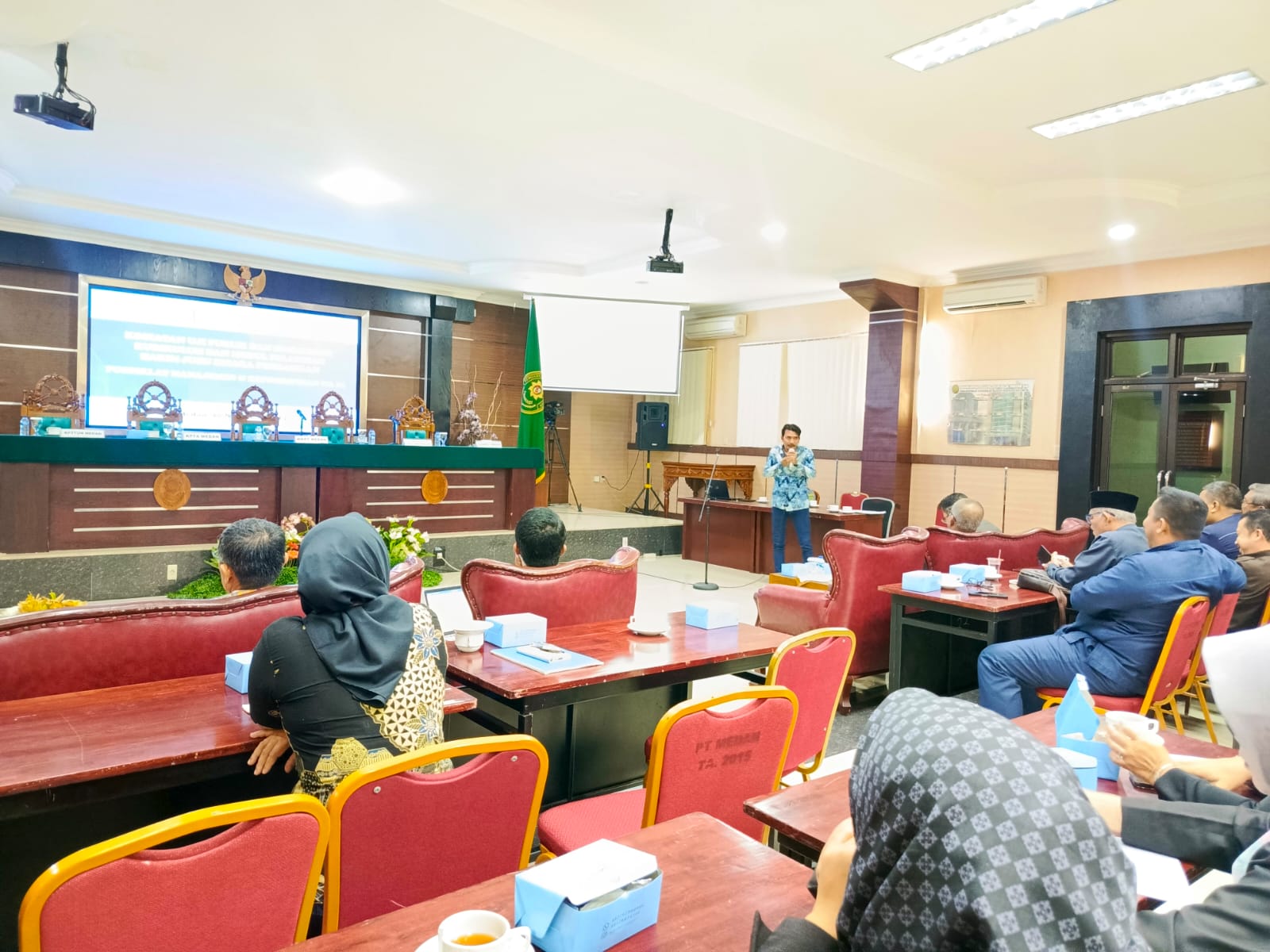 Forwakum Sumut saat menjadi narasumber di acara pelatih Juru bicara Mahkamah Agung RI