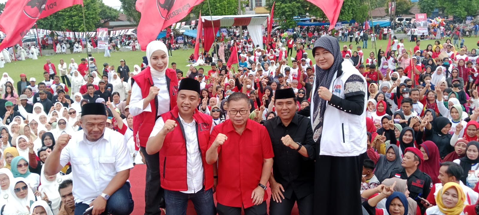Suasana tabligh akbar sekaligus merayakan 50 Tahun Majelis Akbar Al-Washliyah Kota Binjai