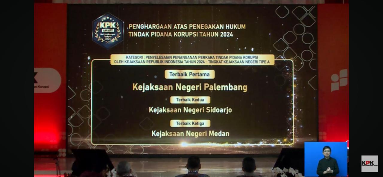 Kejari Medan Raih Peringkat Terbaik Ketiga Dalam Penanganan Korupsi