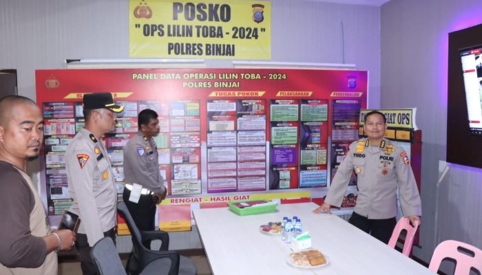 Tim Supervisi Ops Lilin Toba 2024 Mabes Polri Tinjau Pos Pelayanan Polres Binjai