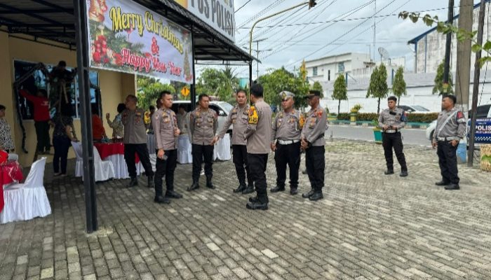 Kapolres Binjai Tinjau Kesiapan Pos Pengamanan dan Pelayanan Operasi Lilin Toba 2024