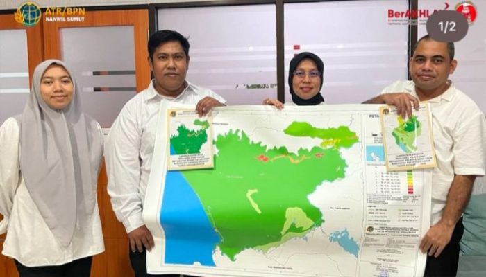 Transparansi Pengadaan Tanah, Kantah dan Pemkab Tapsel Serahkan Peta Zona Nilai Tanah ke BPN Sumut