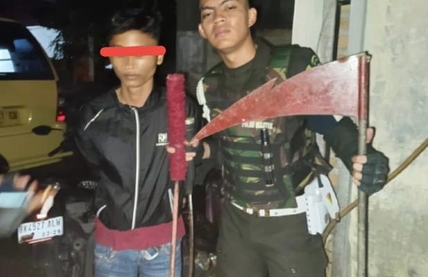 Tim Anti Begal Denpom I/5 Medan Gagalkan Aksi Kejahatan Geng Motor Berkelewang