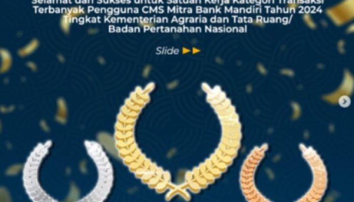 Kantah Medan Raih Penghargaan CMS Terbanyak di Tingkat Kementerian ATR/BPN 2024