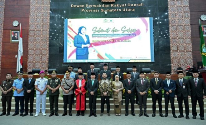 Pj Gubernur Sumut Agus Fatoni Optimistis Sinergi Pembangunan Makin Kuat Pasca Pelantikan Ketua DPRD Sumut