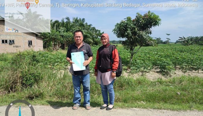 Kantah Sergai Tinjau Lapangan di Pematang Cermai untuk Pertimbangan Teknis Pertanahan